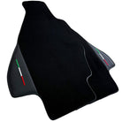 Black Floor Mats for Ferrari Dino 308 GT4 (1973-1979) with Leather | Italian Edition - AutoWin