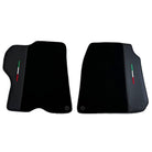 Black Floor Mats For Ferrari GTC4 Lusso (2016-2023) with Leather - AutoWin