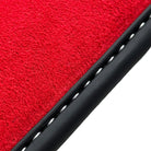 Black Floor Mats for Porsche 986 Boxster (1996-2004) with Red Alcantara Leather - AutoWin