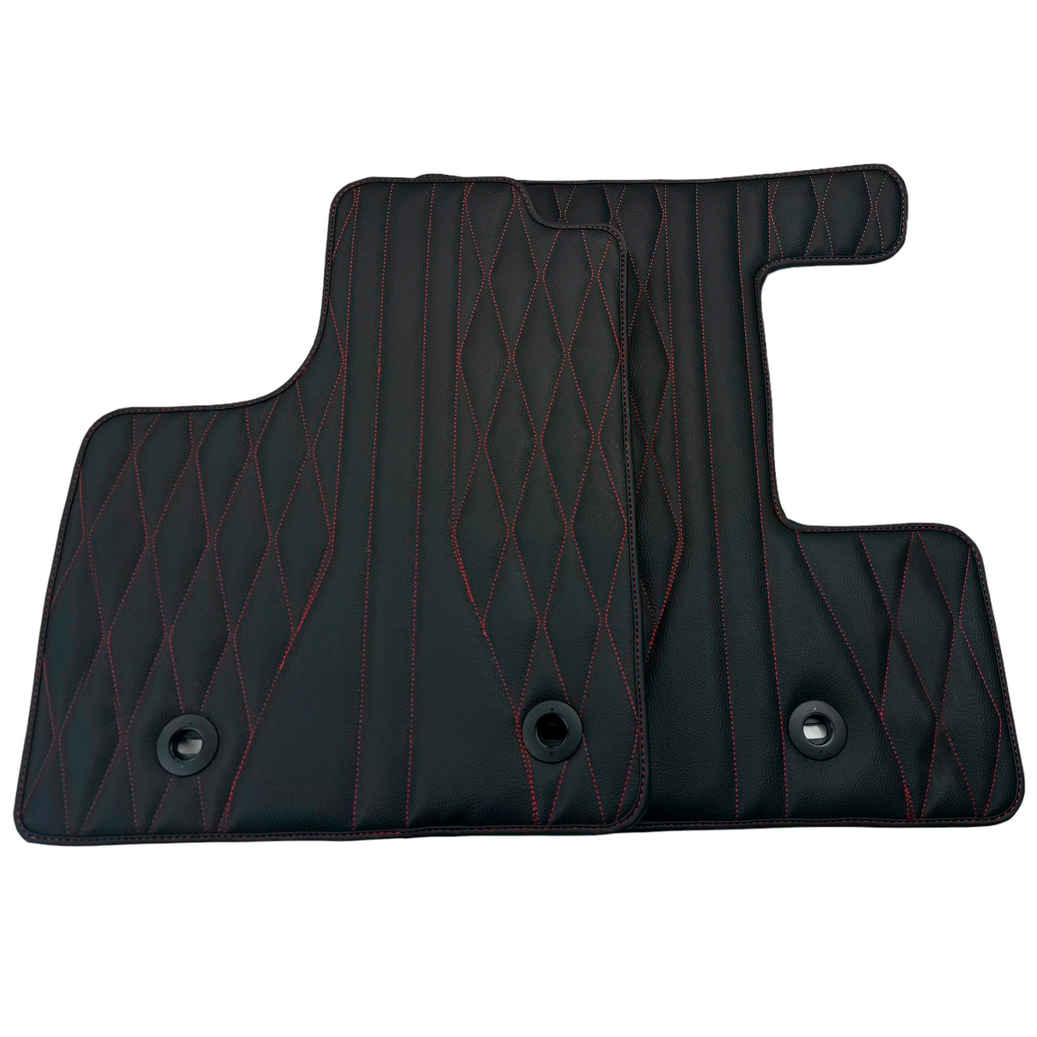 Leather Floor Mats for Lexus LS 430 (2001-2006) with Red Stitching