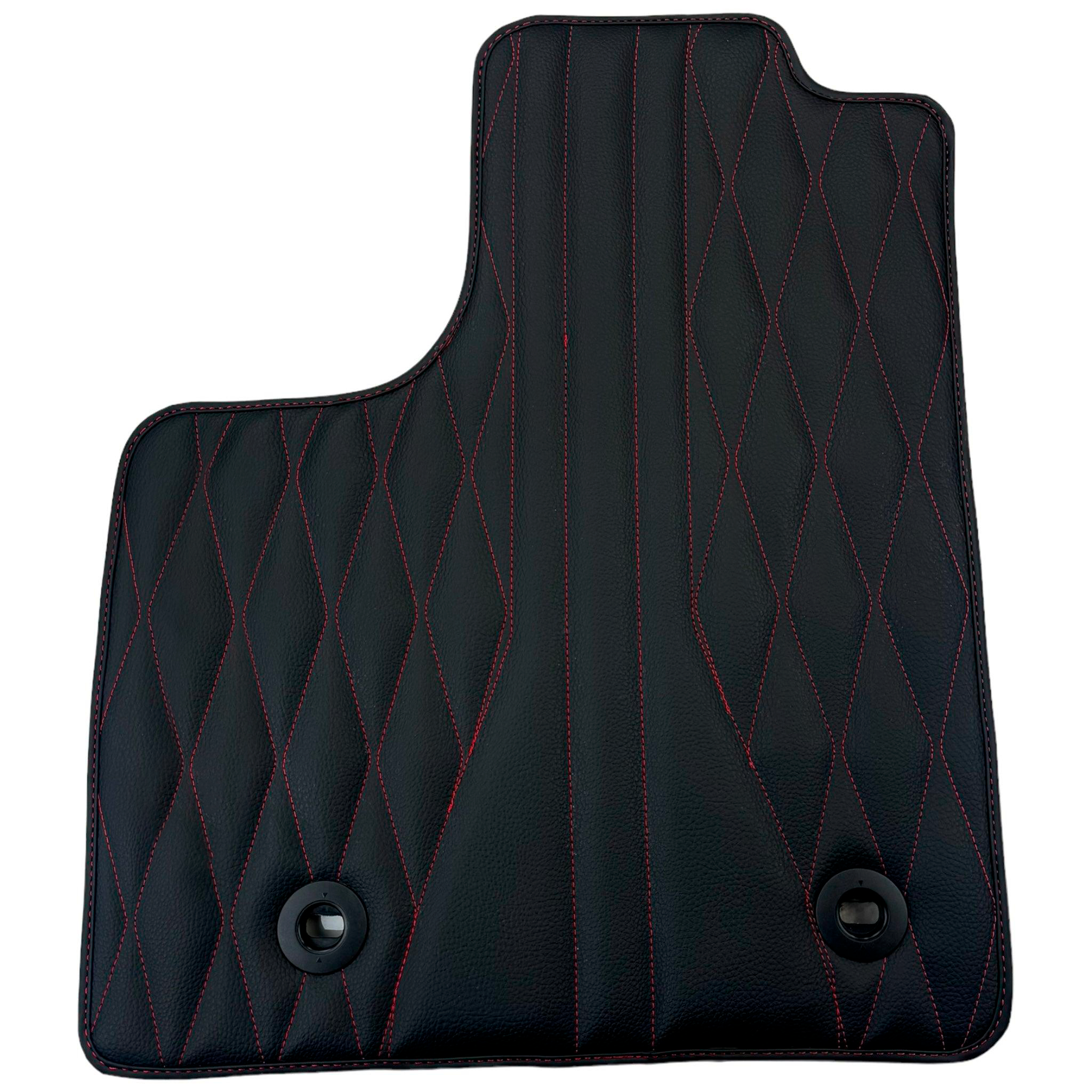 Leather Floor Mats for Lexus LX 600 (2022-2024) with Red Stitching