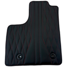 Leather Floor Mats for Lexus LS 500h (2018-2024) with Red Stitching