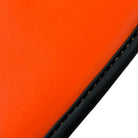 Black Floor Mats for Lamborghini Urus with Orange Leather - AutoWin