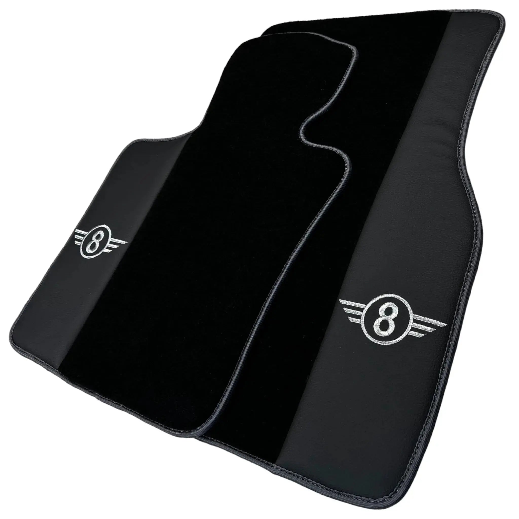 Black Floor Mats for Mini Cabrio R56 Convertible (2009-2016) with Gray Trim