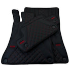 Black Leather Floor Mats For Mercedes Benz C-Class S203 Estate 4Matic (2001-2007) | ER56 Design - AutoWin