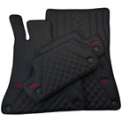 Black Leather Floor Mats For Mercedes Benz C-Class W202 Sedan (1993-2000) | ER56 Design - AutoWin