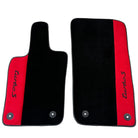 Black Floor Mats for Porsche 986 Boxster (1996-2004) with Red Alcantara Leather - AutoWin