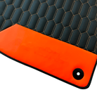 Customizable Black Floor Mats for Lamborghini Urus with Orange Leather - AutoWin