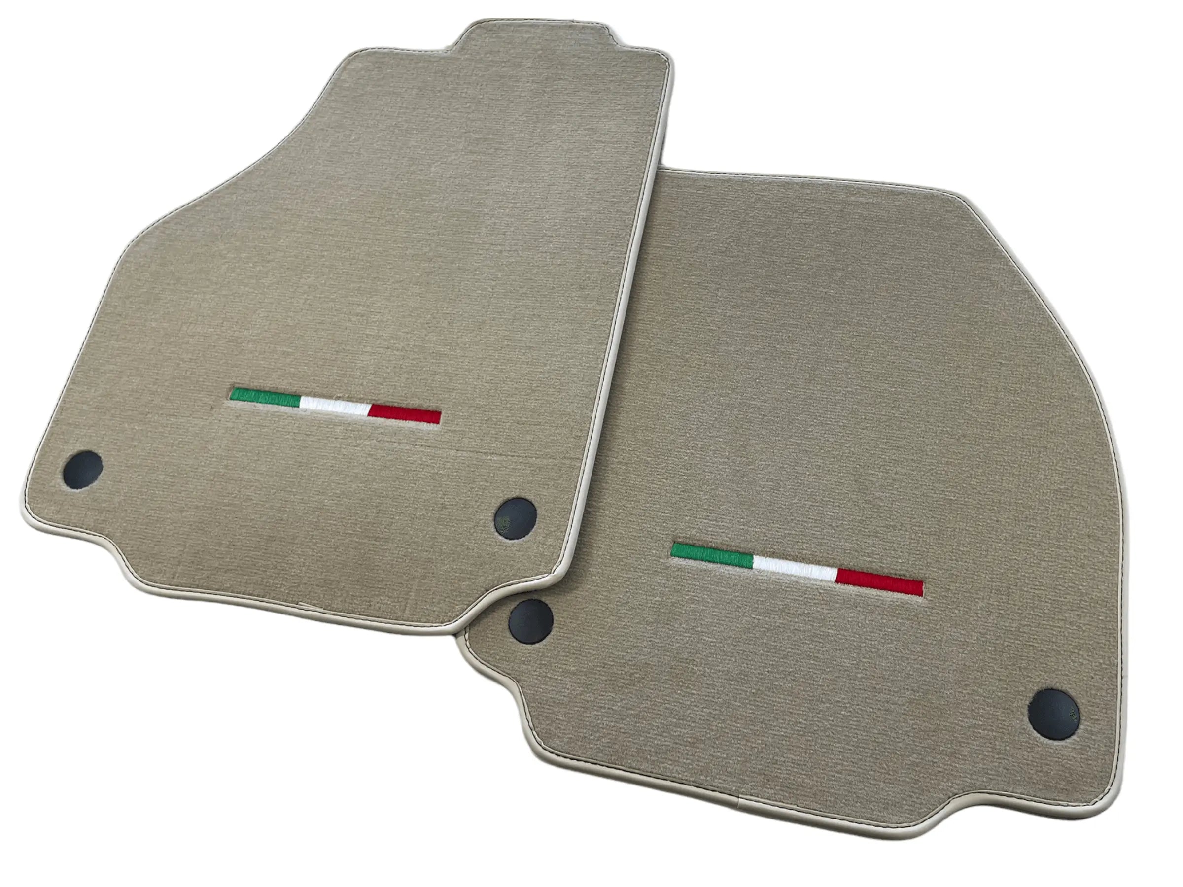 Floor Mats For Ferrari 488 2015-2022 Beige Autowin Brand Italian Edition - AutoWin