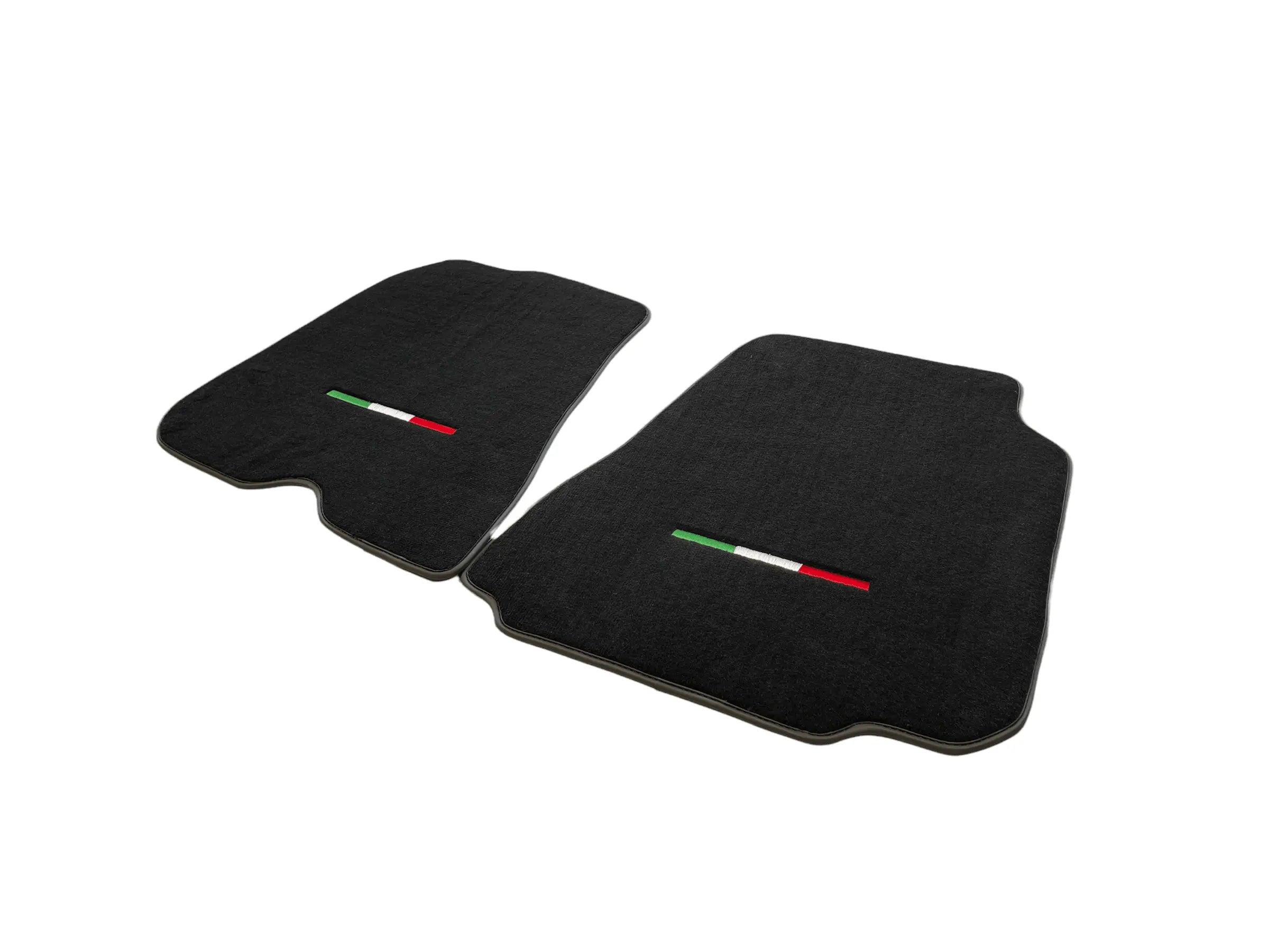 Floor Mats For Ferrari 812 Superfast Black Tailored Carpets With Italian Emblem - AutoWin