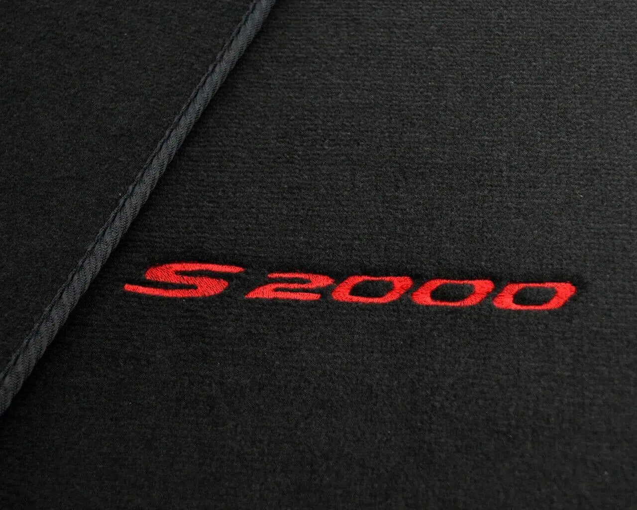 Floor Mats For Honda S2000 1999–2004 Black Tailored With Red S2000 Logo - AutoWin