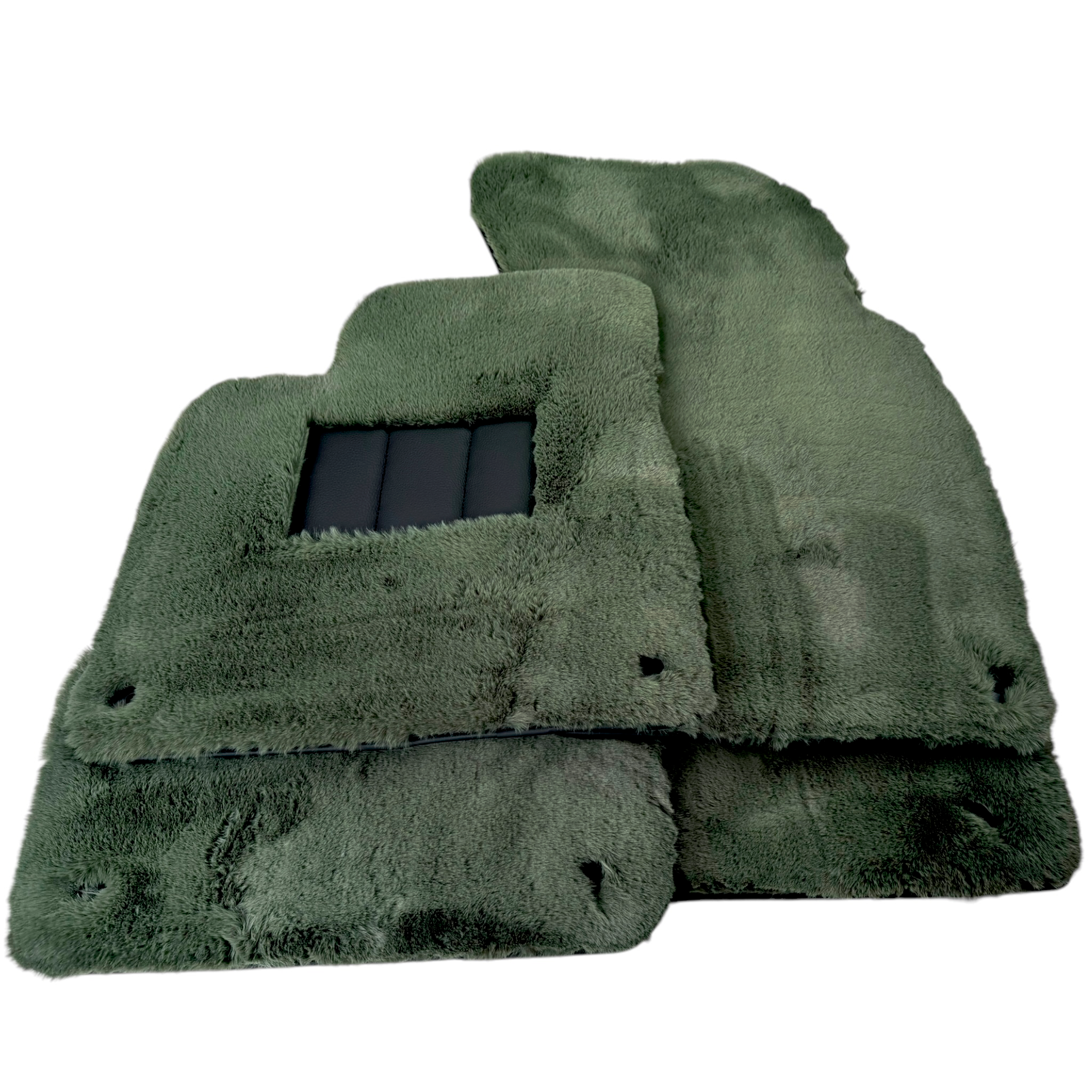 Genuine Light Green Sheepskin Floor Mats Bentley Arnage (1998-2009)