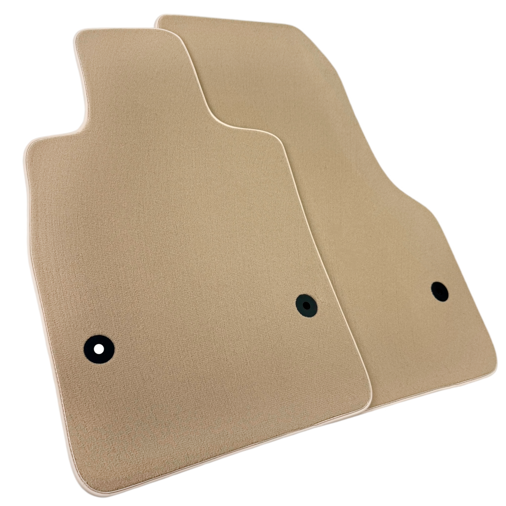 Beige Floor Mats for Chevrolet Corvette C8 (2020-2024) with Beige Trim