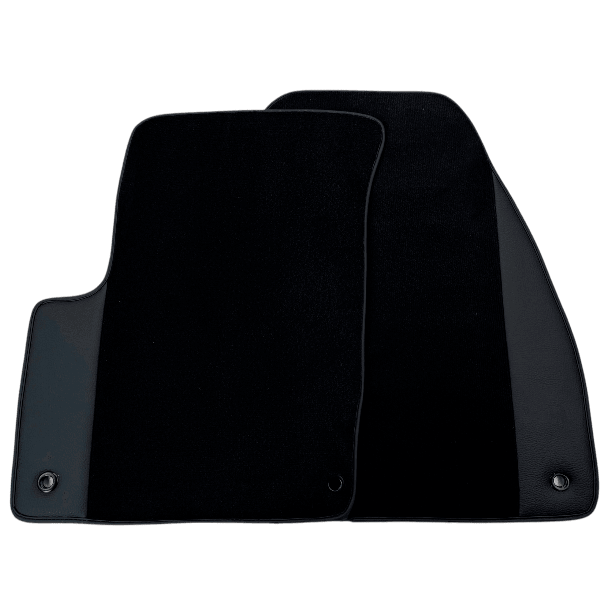 Black Floor Mats for Jeep Cherokee KL (2014-2024) with Leather | AutoWin - AutoWin