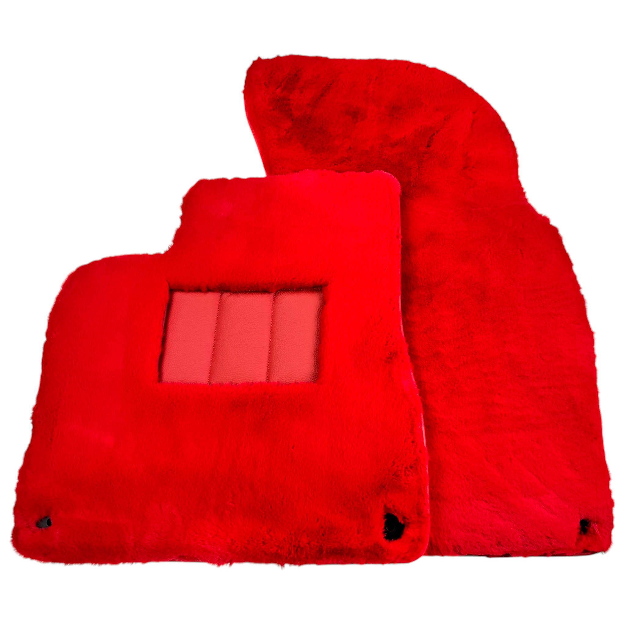 Red Sheepskin Floor Mats for Bentley Bentayga