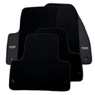 ER56 Design Black Floor Mats for Chrysler Crossfire (2004-2008) with Leather - AutoWin