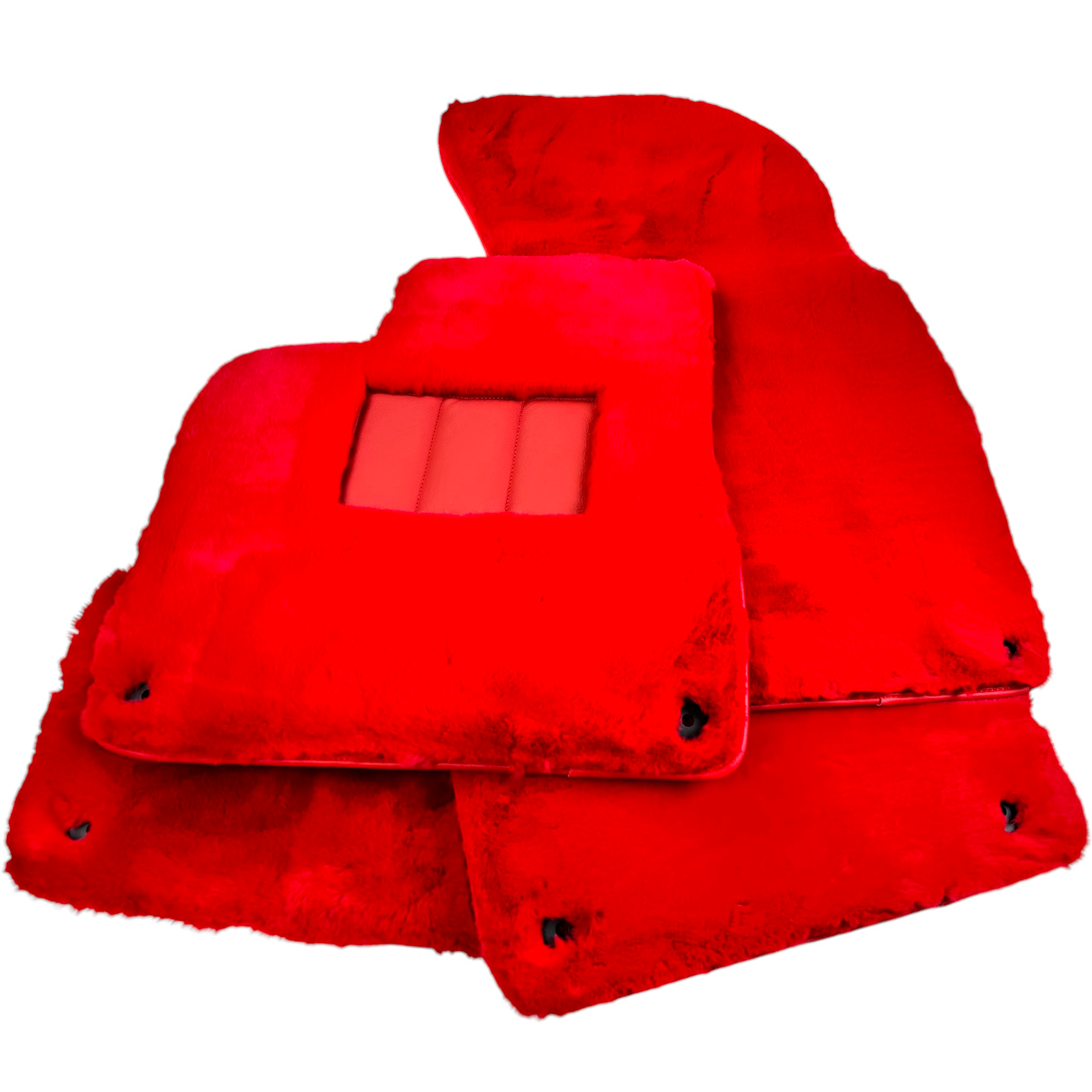 Red Sheepskin Floor Mats for Bentley Bentayga