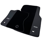 Black Floor Mats for Jaguar XF (2021-2024) Sportbrake with Leather Borders by ER56 Design - AutoWin