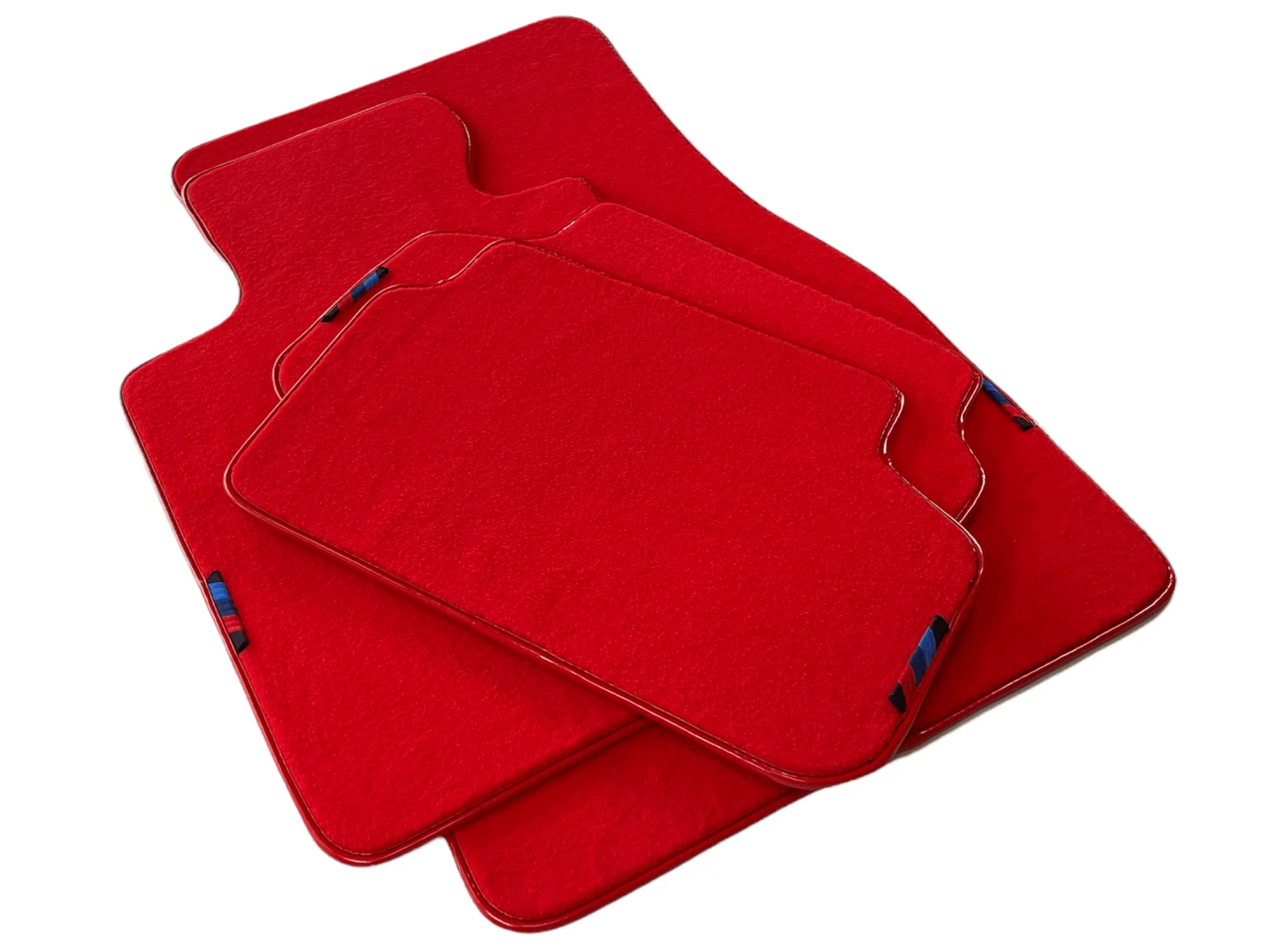 Red Floor Mats For BMW 6 Series E63 With M Package AutoWin Brand - AutoWin