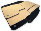 Customizable Beige Floor Mats For Lamborghini Urus With Alcantara Leather - AutoWin