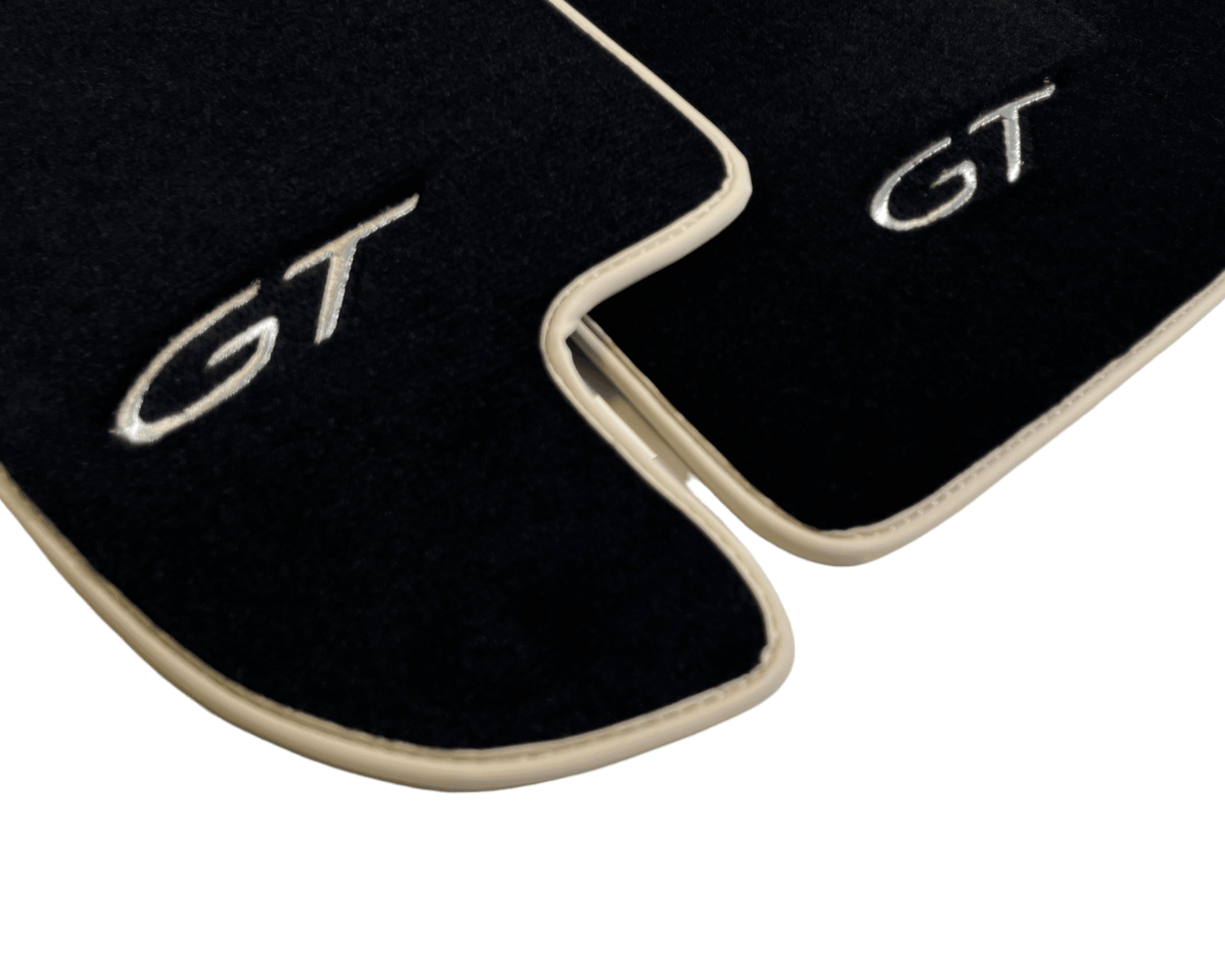 Black Floor Mats For Bentley Continental Gt 2004–2017 With Beige Trim - AutoWin