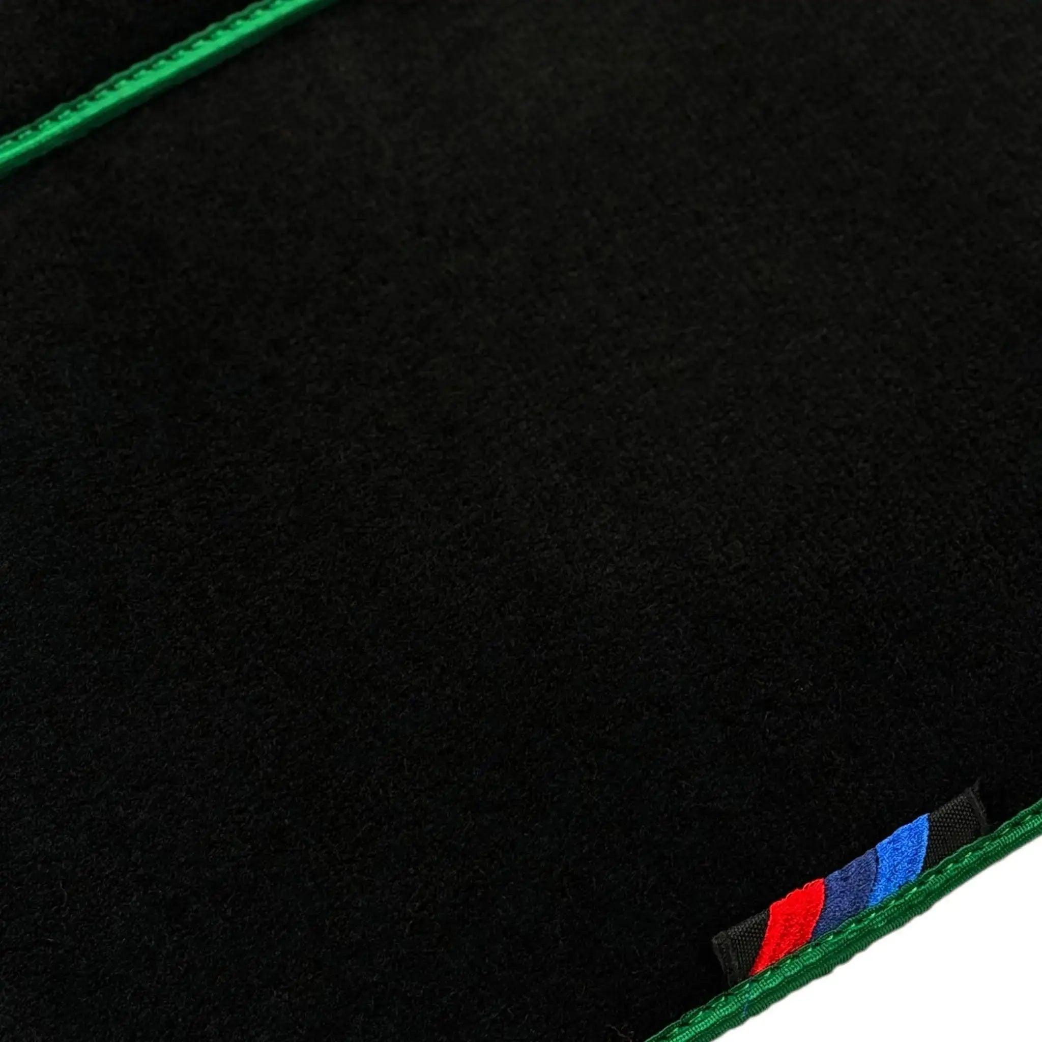 Black Floor Mats For BMW 6 Series F12 | Green Trim AutoWin Brand - AutoWin