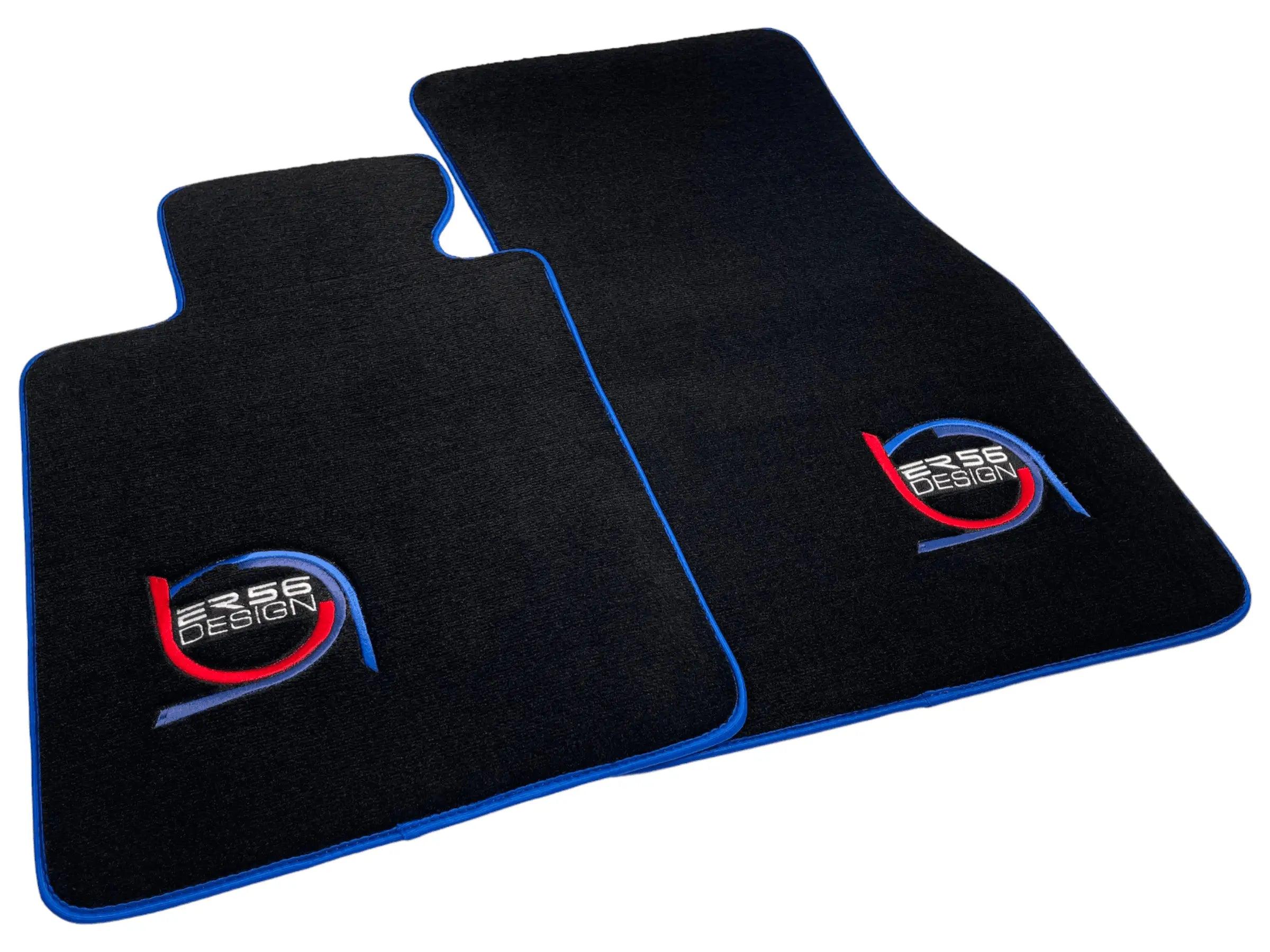 Black Floor Mats For BMW M3 E92 ER56 Design Limited Edition Blue Trim - AutoWin
