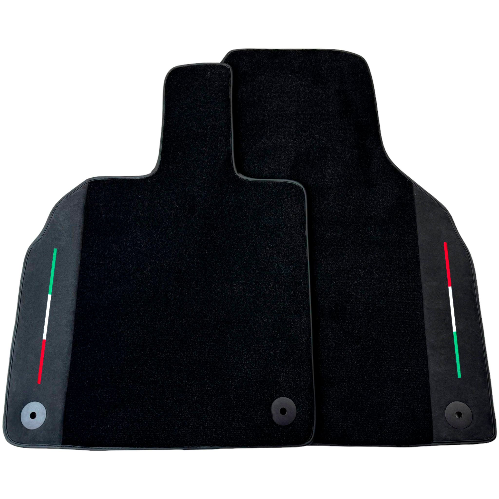 Customizable Black Floor Mats for Lamborghini Aventador S with Alcantara Leather