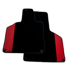 Customizable Black Floor Mats for Lamborghini Gallardo With Red Leather