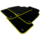 Customizable Black Floor Mats For Lamborghini Urus Tailored With Yellow Trim - AutoWin