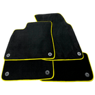 Customizable Black Floor Mats For Lamborghini Urus Tailored With Yellow Trim - AutoWin