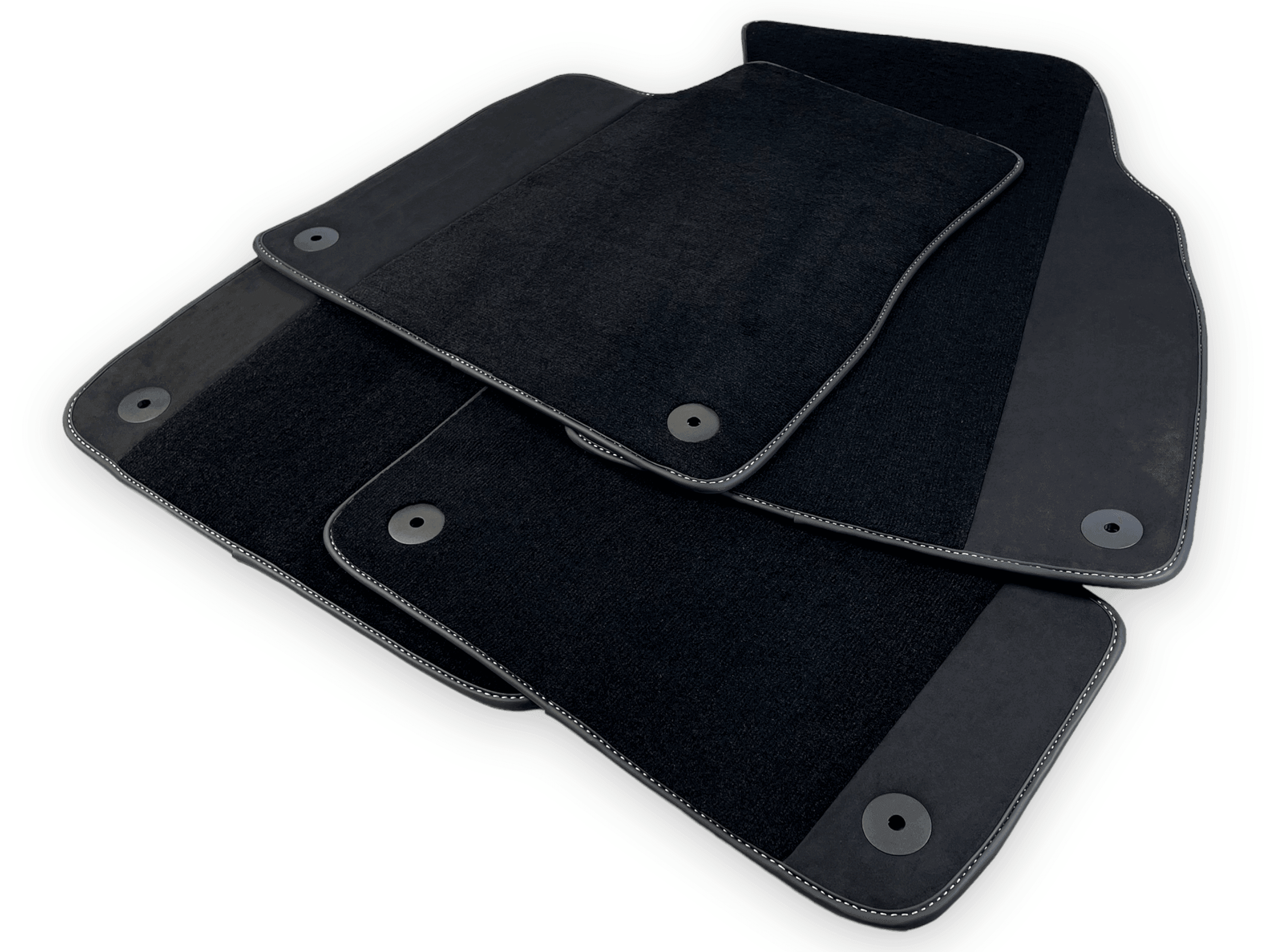 Customizable Black Floor Mats For Lamborghini Urus With Alcantara Leather - AutoWin