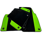 Customizable Black Floor Mats for Lamborghini Urus With Green Leather - AutoWin