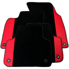 Customizable Black Floor Mats for Lamborghini Urus with Red Nappa Leather - AutoWin