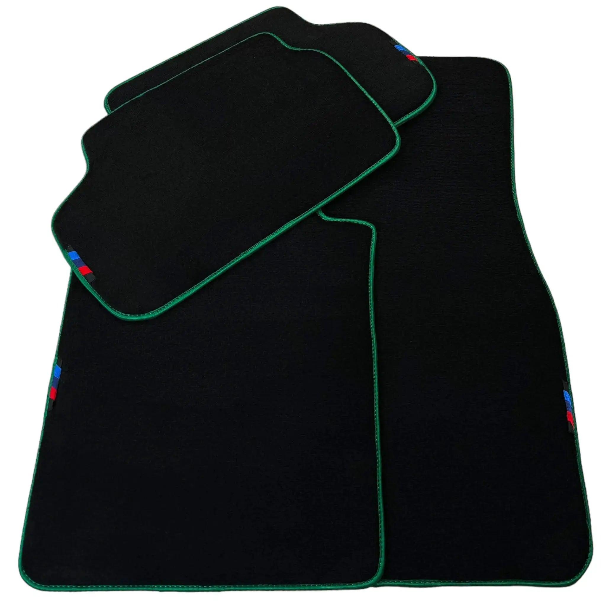 Black Mats For BMW 7 Series E38 | Green Trim - AutoWin