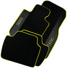 Black Mats For BMW M4 G83 Convertible | Fighter Jet Edition | Yellow Trim - AutoWin