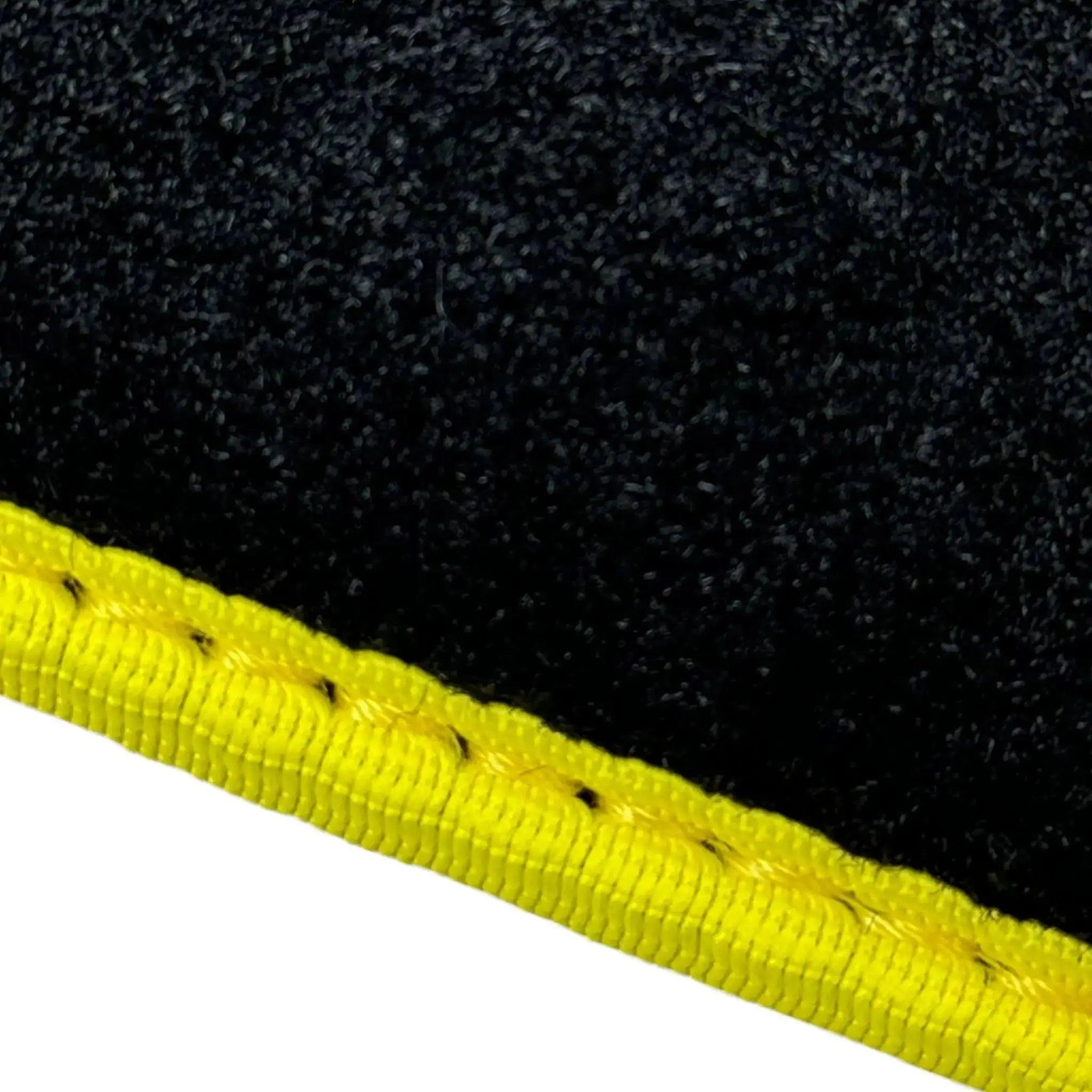 Black Mats For BMW M6 E64 Convertible | Fighter Jet Edition | Yellow Trim - AutoWin