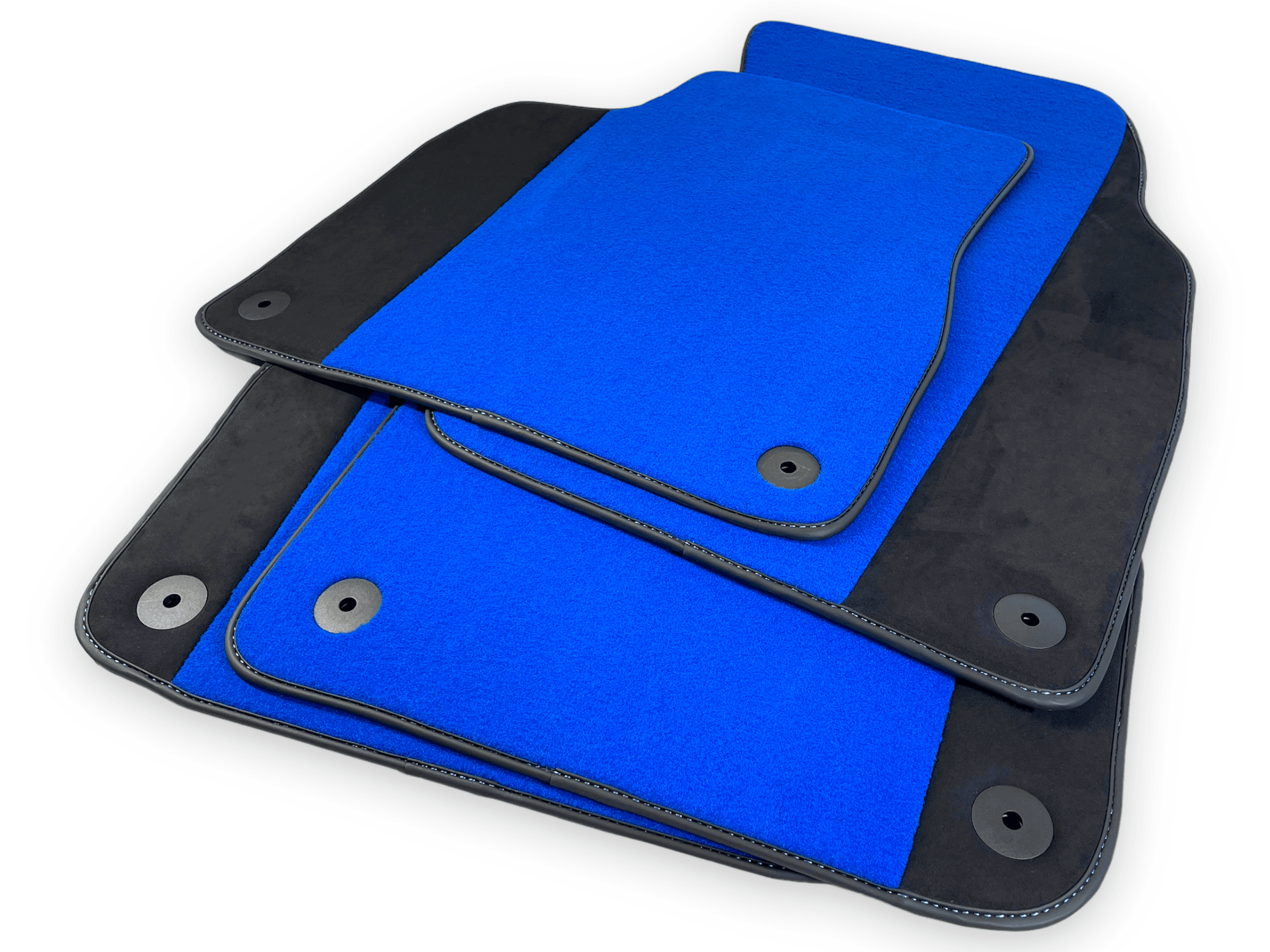 Customizable Blue Floor Mats For Lamborghini Urus With Alcantara Leather - AutoWin