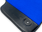 Customizable Blue Floor Mats For Lamborghini Urus With Carbon Leather - AutoWin