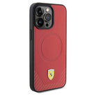 Ferrari Carbon Metal Logo MagSafe Hardcase for iPhone 15 Pro Max 6.7"