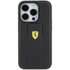 Ferrari Grip Stand Metal Logo Hardcase for iPhone 15 Pro 6.1"