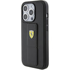 Ferrari Grip Stand Metal Logo Hardcase for iPhone 15 Pro 6.1"