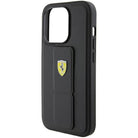 Ferrari Grip Stand Metal Logo Hardcase for iPhone 15 Pro 6.1"