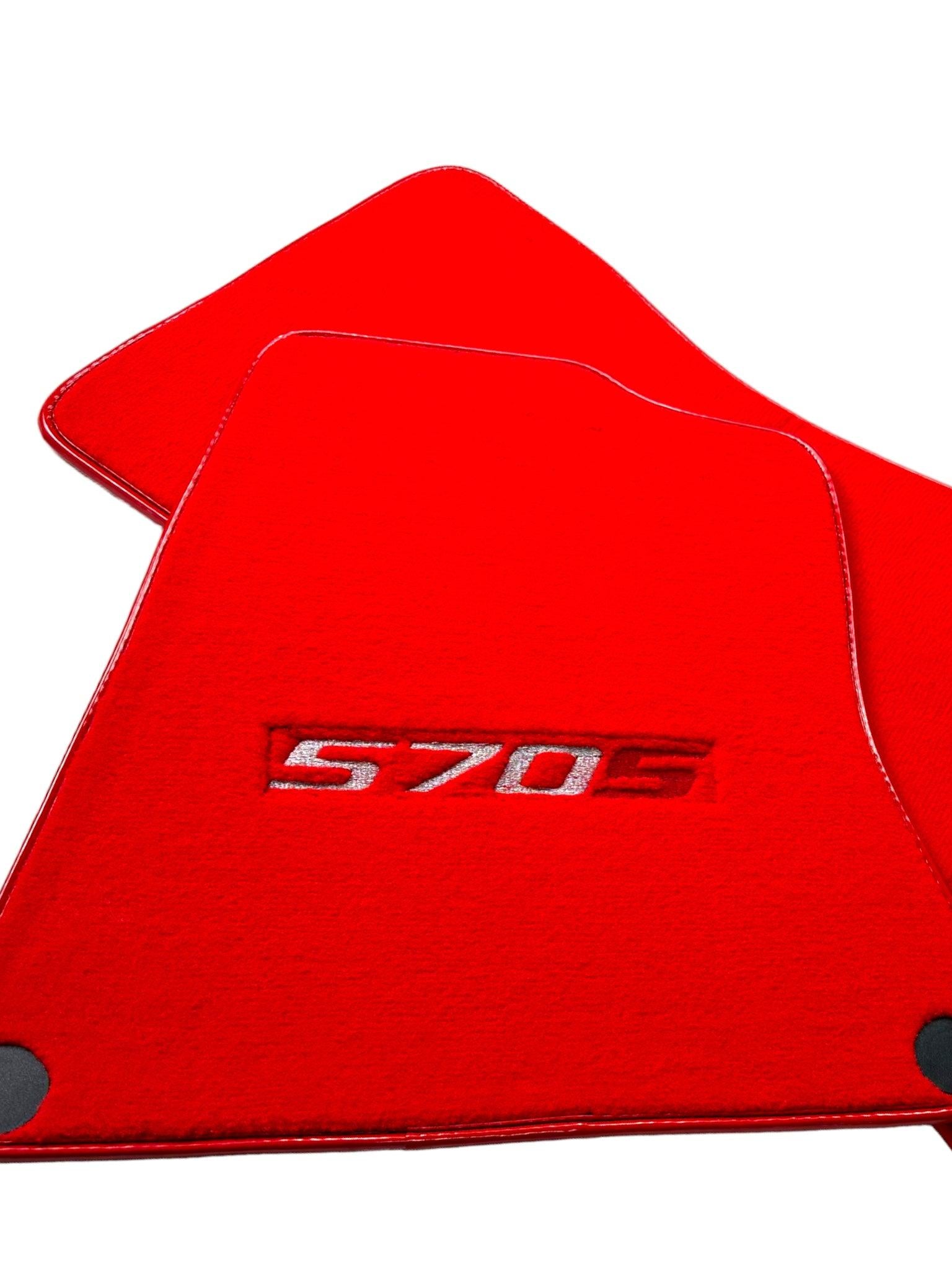 Floor Mats For McLaren 570S Red Tailored Carpets Set AutoWin - AutoWin