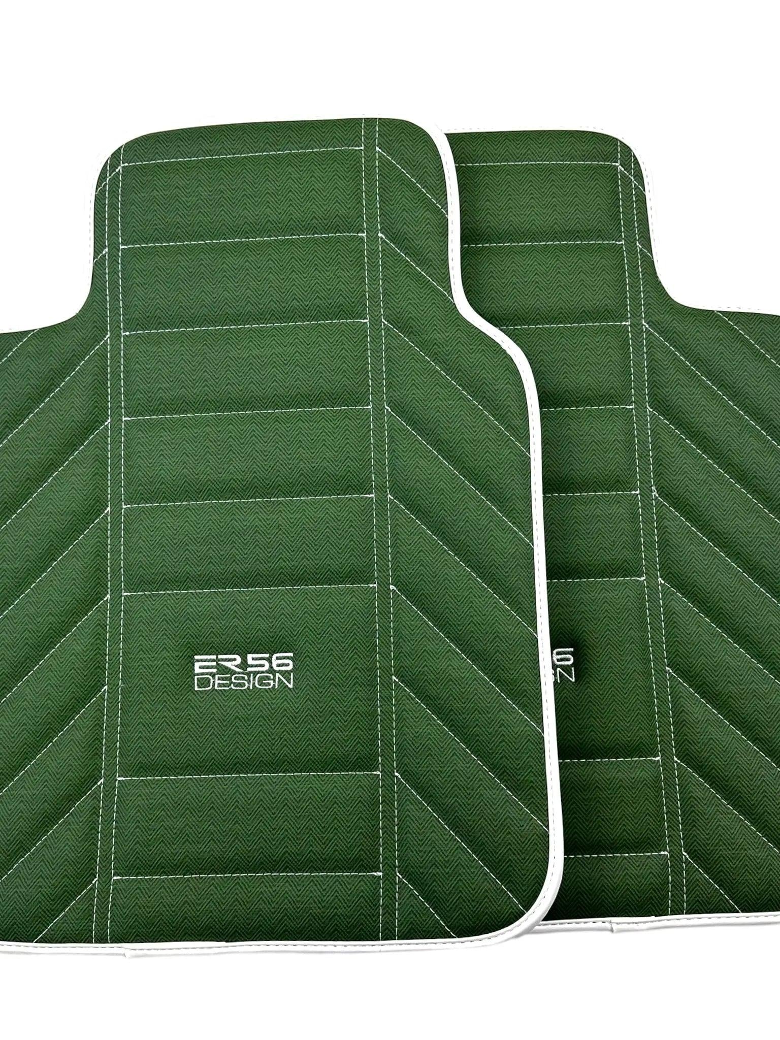 Green Leather Floor Mats For Rolls Royce Black Badge Wraith (2013-2023)
