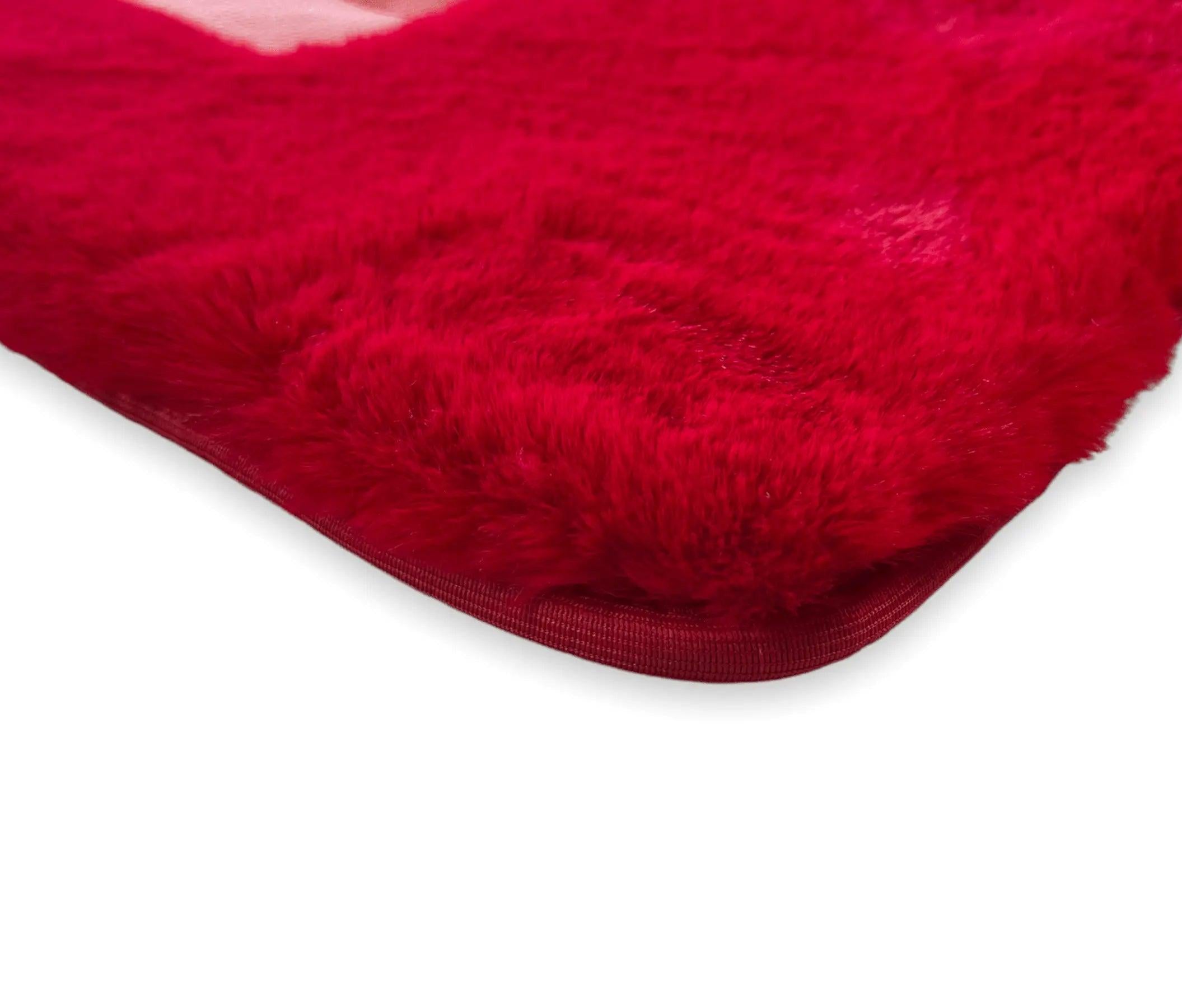 Red Sheepskin Floor Mats For Rolls Royce Cullinan Rr31 2018-2023 Er56 Design Brand - AutoWin