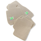 Beige Floor Mats For BMW 7 Series F02 ROVBUT Brand Tailored Set Perfect Fit Green SNIP Collection - AutoWin