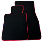 Black Floor Floor Mats For BMW 3 Series E92 | Red Trim