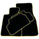 Black Floor Floor Mats For BMW 3 Series G20 | Fighter Jet Edition | Yellow Trim