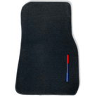 Black Floor Mats For BMW 6 Series E63 With Color Stripes Tailored Set Perfect Fit - AutoWin